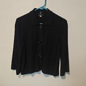 Cable & Gauge XL Black Sweater With Wide 3/4 Sleeves